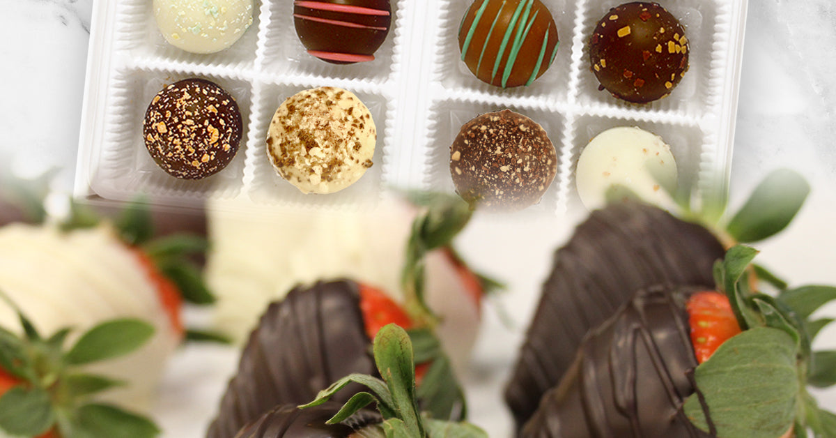 Assorted gourmet chocolates and truffles